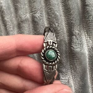 Vintage sterling silver turquoise cuff